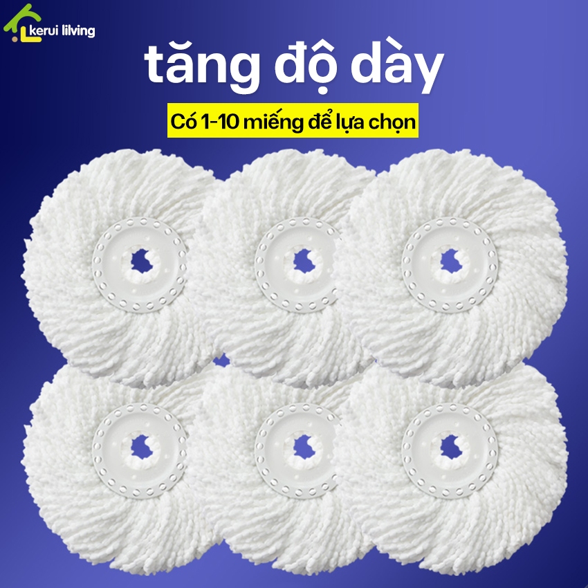 Bông lau LUMERA thay cây lau nhà - Xoay 360 độ có thể làm sạch toàn bộ góc chết mà không có vết nước