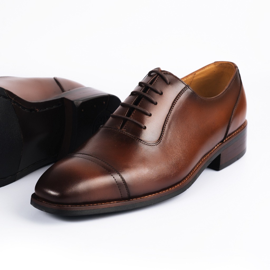 Ảnh Giày Tây Cao Cấp SIR CLASSIC OXFORD - OF34 - Da Bò Ý Lót Trong Da Bò Mộc - Thương hiệu Be Classy 4