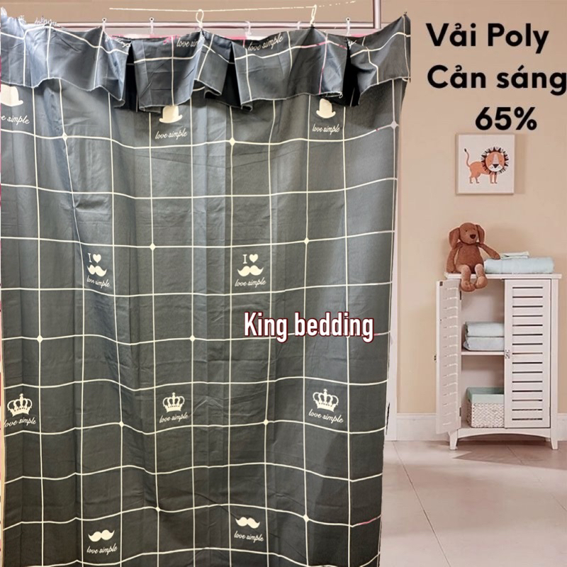 Rido rèm cửa ngăn phòng che nắng có móc treo sẵn ,rèm cửa poly cao cấp ...