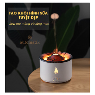 Máy Xông Tinh Dầu Phòng Ngủ 360ml Tự Động Ngọn Lửa Phòng Khách Máy Phun Sương Tạo Ẩm Khuếch Tán Tinh Dầu Automatik