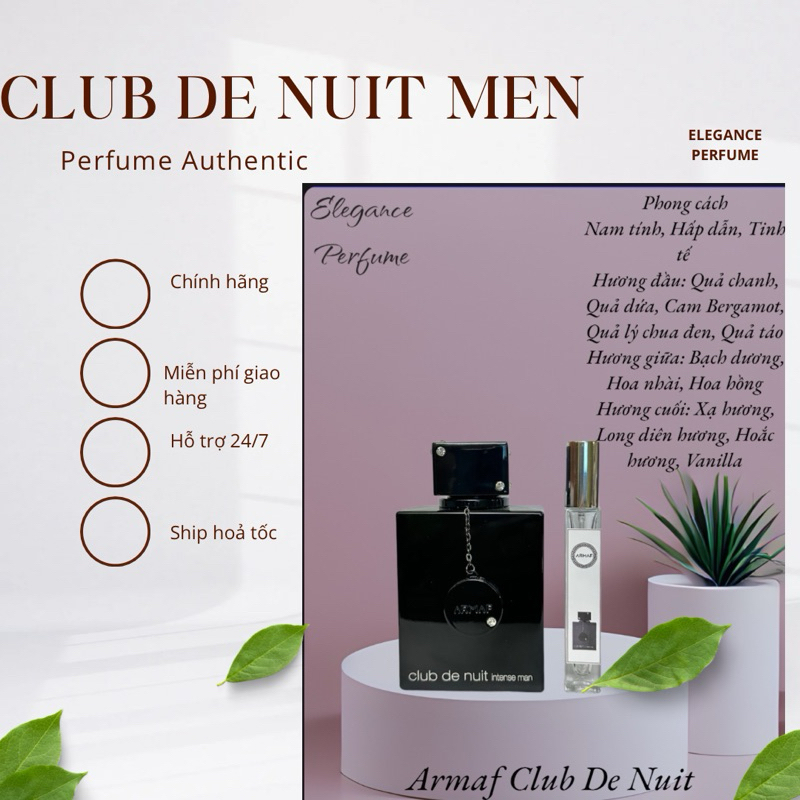 [Mẫu thử] Nước hoa chính hãng Afnan Club De Nuit Intense Men/Club De ...