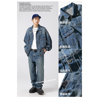 Áo Khoác Jeans Denim Jacket Unisex’s New Xám Xanh Wash