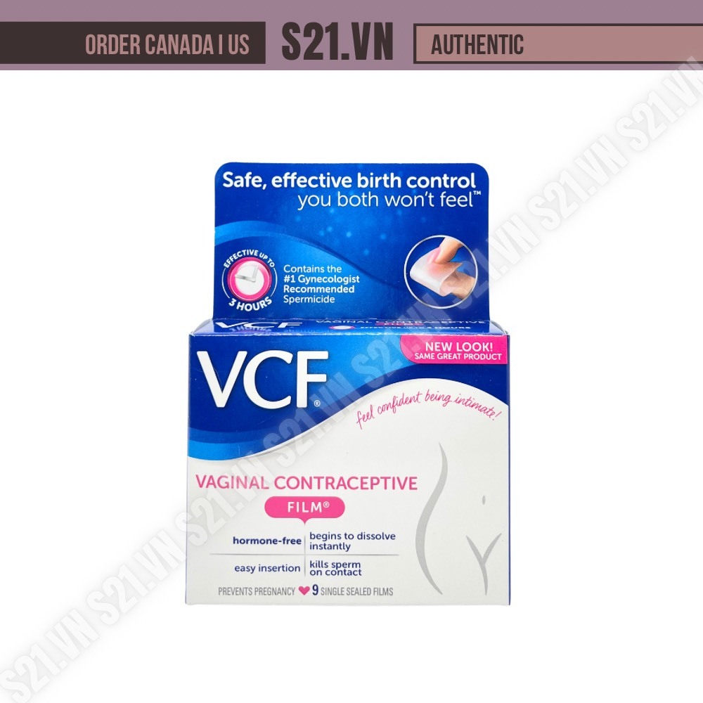 Màng Phim Tránh Thai VCF Vaginal Contraceptive Film Hộp 9 Miếng ...