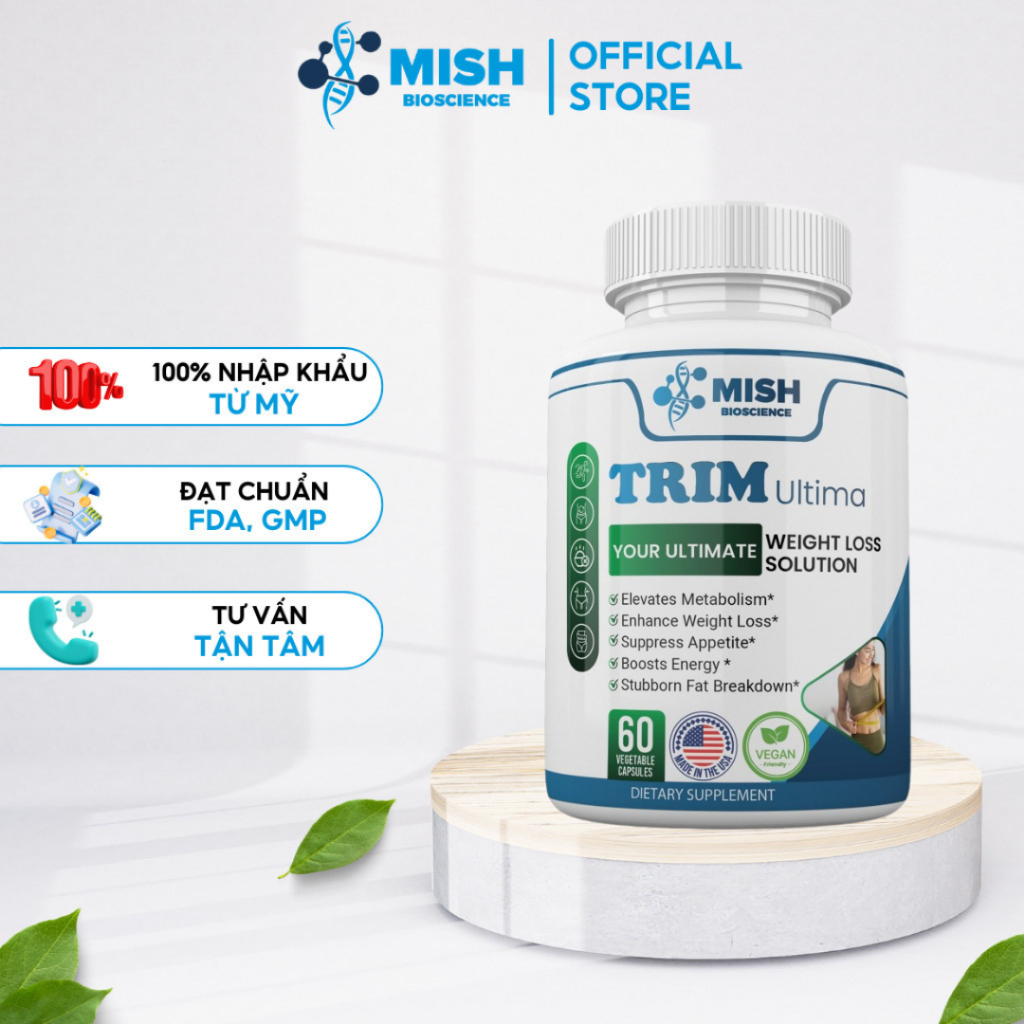 TRIM ULTIMA – Tăng Cường Giảm Cân, Giảm Béo, Trao Đổi Chất, Năng Lượng & Ức Chế Sự Thèm Ăn