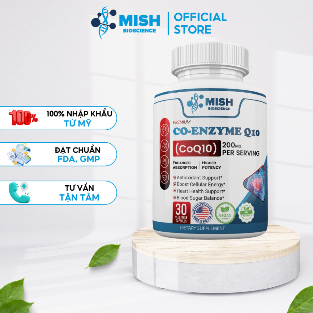 Viên Uống Hỗ Trợ Chống Đột Quỵ Tim Coq10 (Co-Enzyme Q10) 200mg