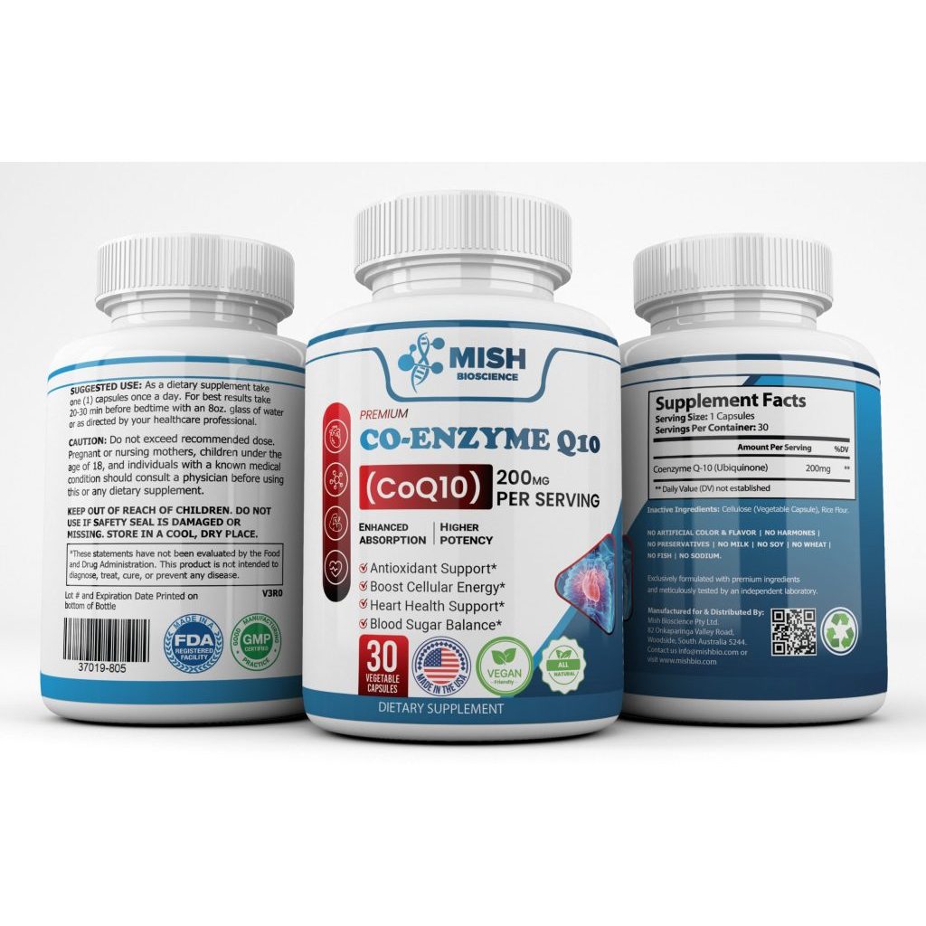 Viên Uống Hỗ Trợ Chống Đột Quỵ Tim Coq10 (Co-Enzyme Q10) 200mg
