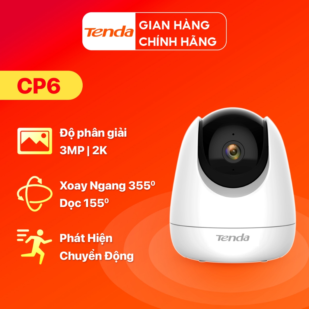Ảnh Camera Wifi Tenda Trong Nhà CP3/RP3/RP7 FHD 1080P/2MP/3MP/5MP/2K Quay Quét 360°, Đàm Thoại 2 Chiều 3