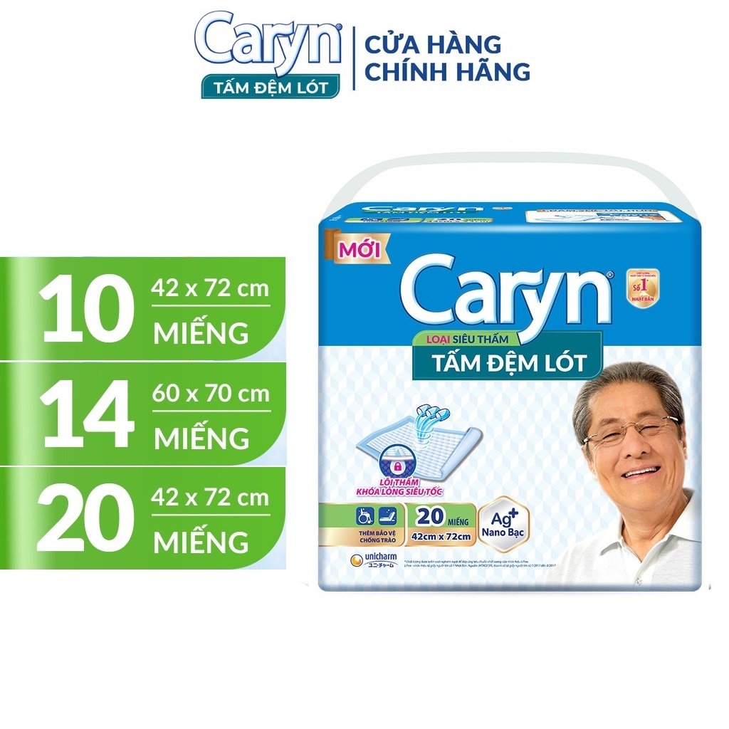 Bán lẻ 1 miếng tấm đệm lót caryn cho mẹ sau sinh, tấm lót cho người già ...