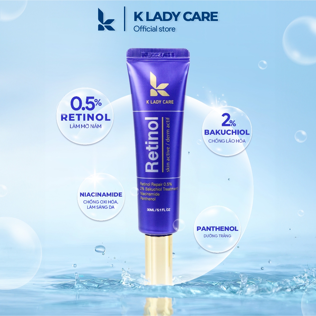 Kem dưỡng Retinol bakuchiol 2% chống lão hóa, retinol trẻ hóa làn da, tăng sinh collagen, mờ thâm nám, giảm mụn