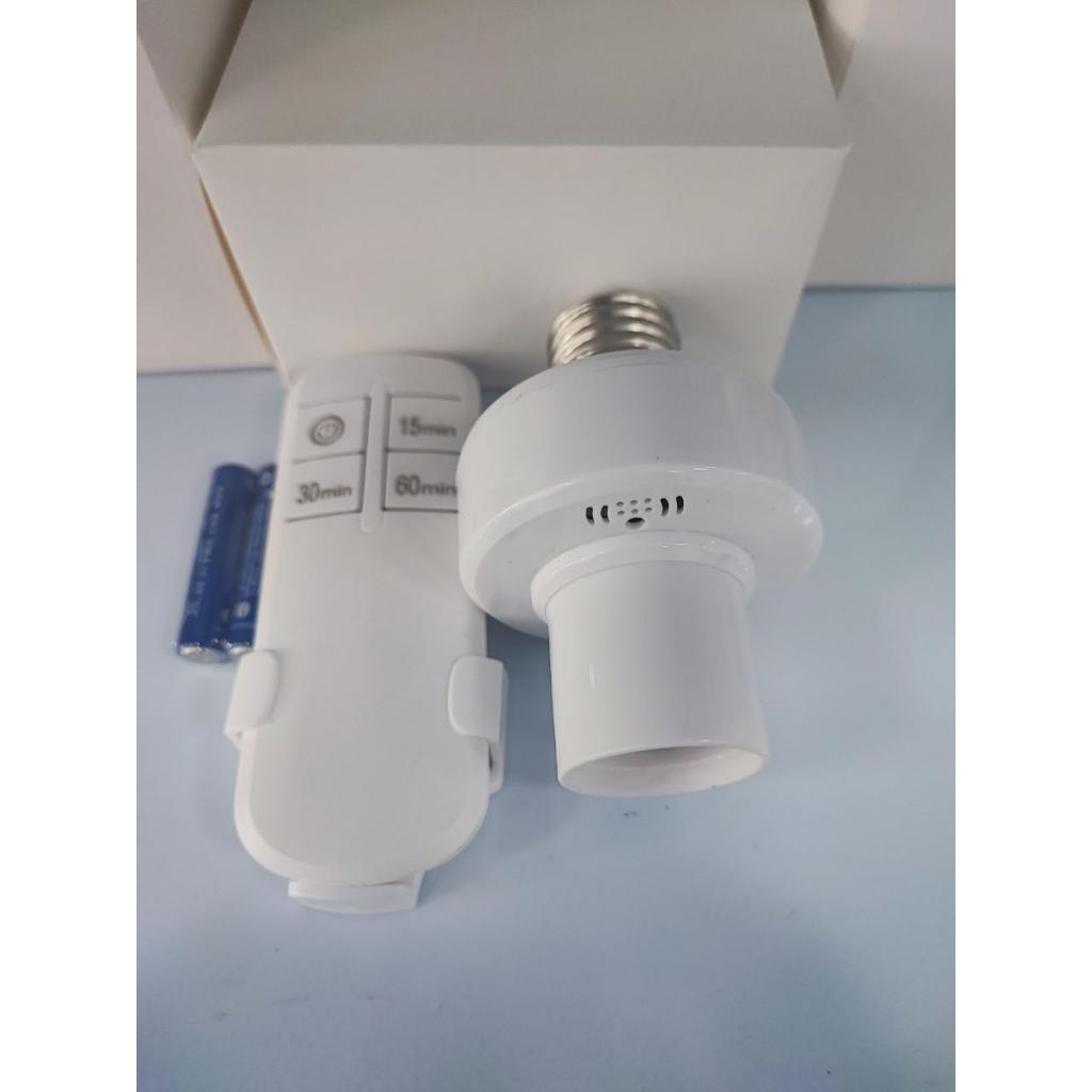 Đui đèn điều khiển từ xa, có hẹn giờ +Remote, Đuôi đèn E27 điều khiển từ xa bằng sóng RF