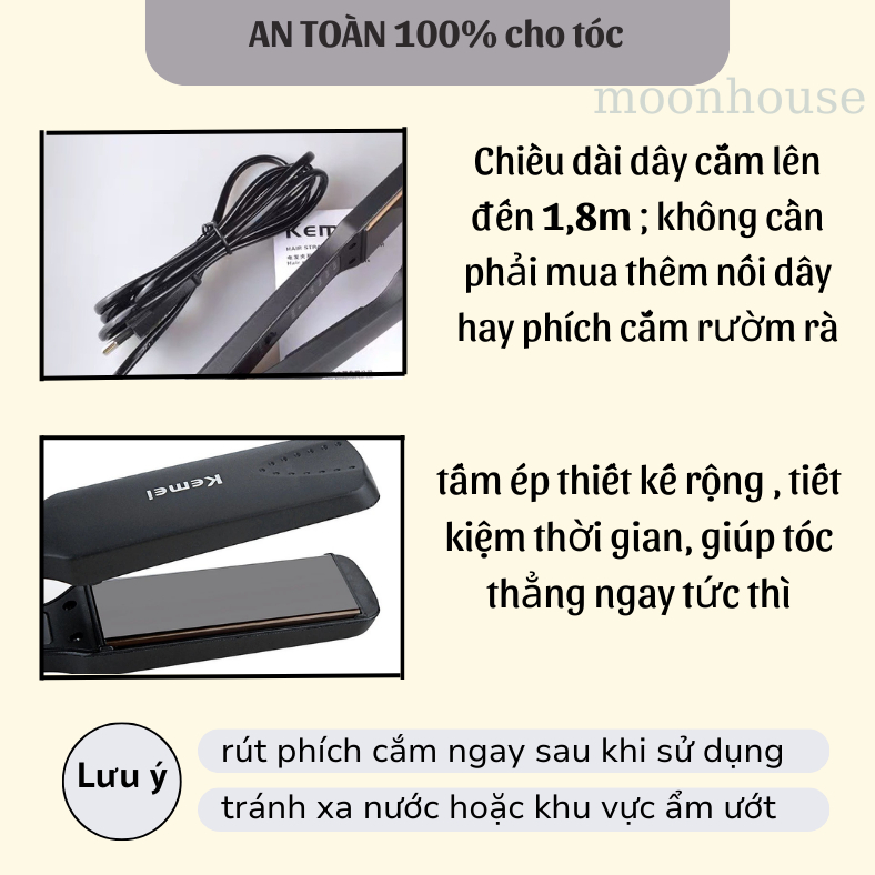 Máy ép tóc mini làm tóc duỗi tóc, kẹp thẳng, ép tóc, uốn cúp làm tóc xoăn lọn đa năng 3in1 trang bị đèn báo nhiệt độ