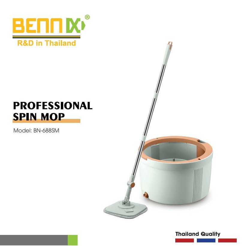 Cây Lau Nhà Tách Nước Bẩn BENNIX BN - 688SM Chổi Lau Nhà Tự Vắt Thế Hệ Mới Tặng Kèm Bông Lau