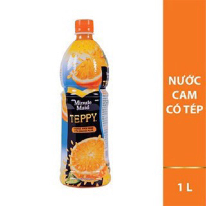 Chai 1 Lít nước cam có tép TEPPY Coca-Cola | Shopee Việt Nam