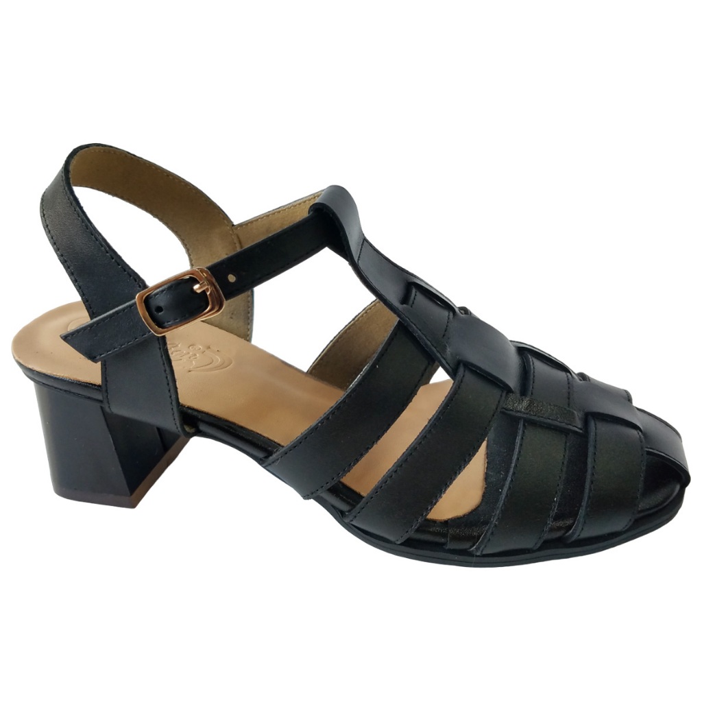 Giày Sandal Cao Gót Nữ Da Bò Thật BIGGBEN Cao 5 Phân HKD787