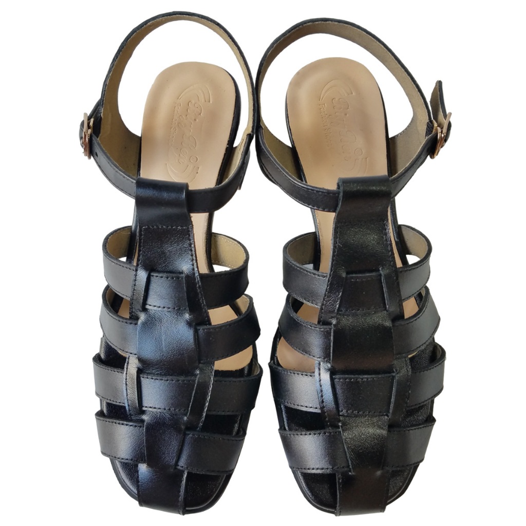 Giày Sandal Cao Gót Nữ Da Bò Thật BIGGBEN Cao 5 Phân HKD787