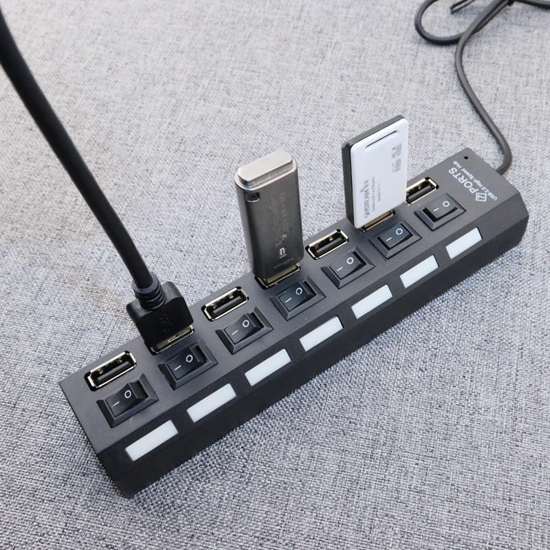 [HCM]Bộ Chia Cổng USB, USB Hub 7 Port Có Công Tắc | Shopee Việt Nam