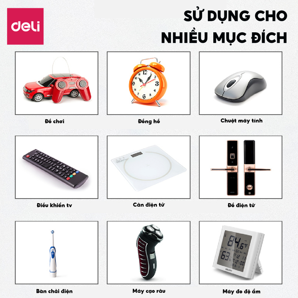 Pin Kiềm Akaline Deli Megactive - 2 loại AA và AAA - Vỉ 2 Viên / 4 Viên Mạnh Mẽ, Nguồn Điện Dồi Dào, Sử Dụng Đa Năng