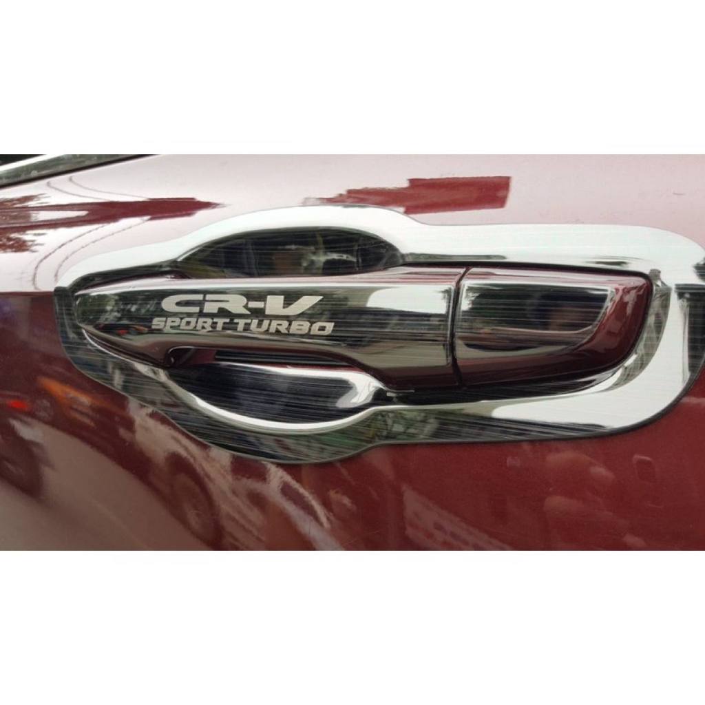 Ốp tay cửa, ốp hõm cửa xe Honda Crv 2021,2022 Nhựa ABS carbon và mạ crom cao cấp, bảo vệ chống xước tay cửa