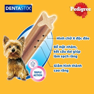 [ Hộp 12 gói ] Bánh xương cho chó Pedigree Dentastix , Bánh thưởng chăm sóc răng miệng