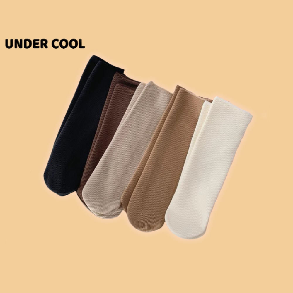 Set 5 Đôi Tất Vớ ủ kem Chống nắng len Lót Lông Giữ Nhiệt UNDERCOOL Mềm Mịn Dày Ấm tông mầu Vintage TC18