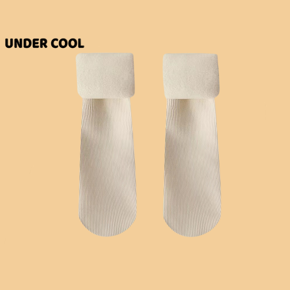 Set 5 Đôi Tất Vớ ủ kem Chống nắng len Lót Lông Giữ Nhiệt UNDERCOOL Mềm Mịn Dày Ấm tông mầu Vintage TC18