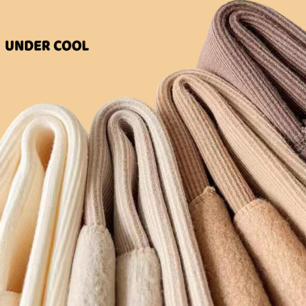 Set 5 Đôi Tất Vớ ủ kem Chống nắng len Lót Lông Giữ Nhiệt UNDERCOOL Mềm Mịn Dày Ấm tông mầu Vintage TC18