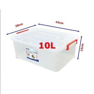 Hộp nhựa đựng đồ đa năng Duy Tân, thùng nhựa nắp quai cài trong suốt 10L, 15L