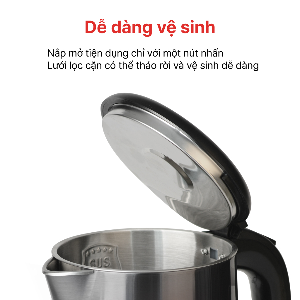 Ảnh ẤM SIÊU TỐC 1.8L HAPPYCOOK, HEK-180SG 2