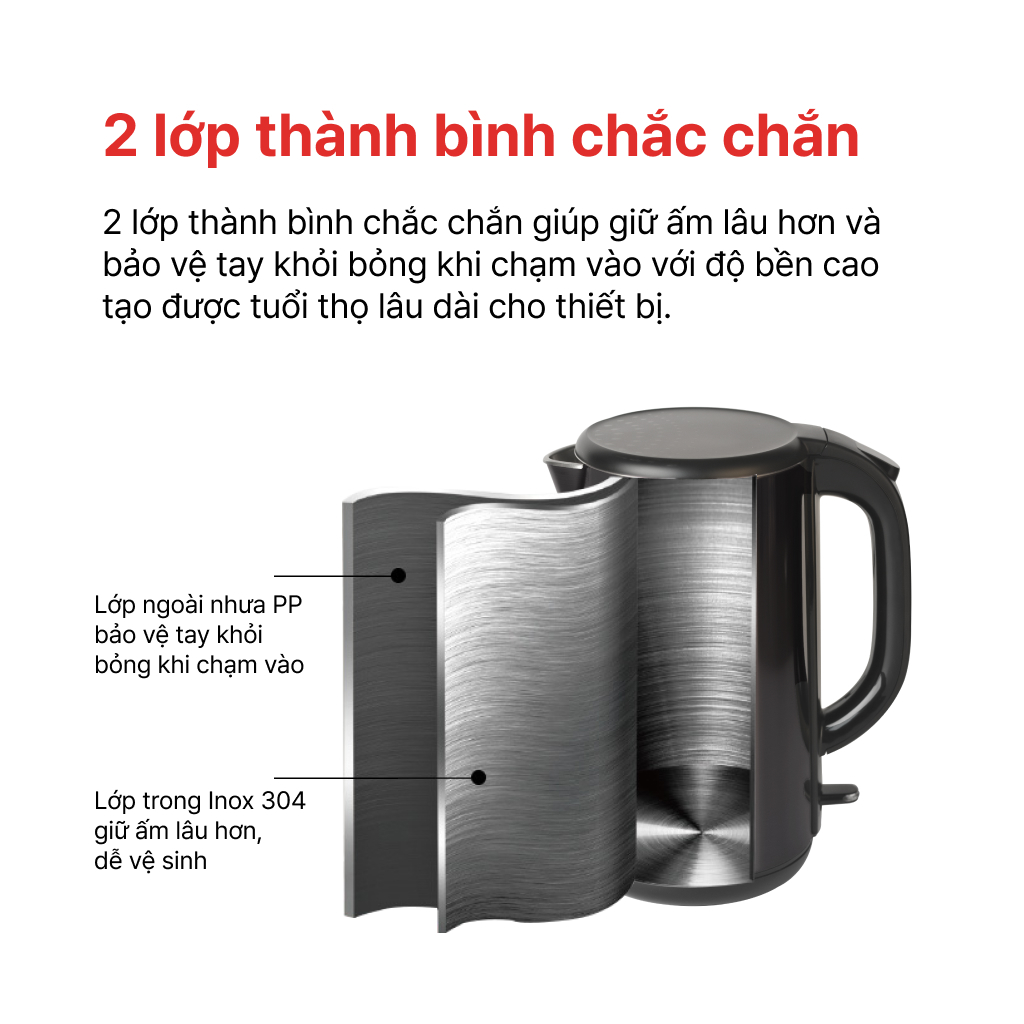Ảnh ẤM SIÊU TỐC 1.8L HAPPYCOOK, HEK-180SG 3