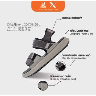 [ZX 2822] Giày Sandal Nam Nữ 2 Quai Ngang Đế Bằng Đi Học, Êm Nhẹ, Chống Trượt