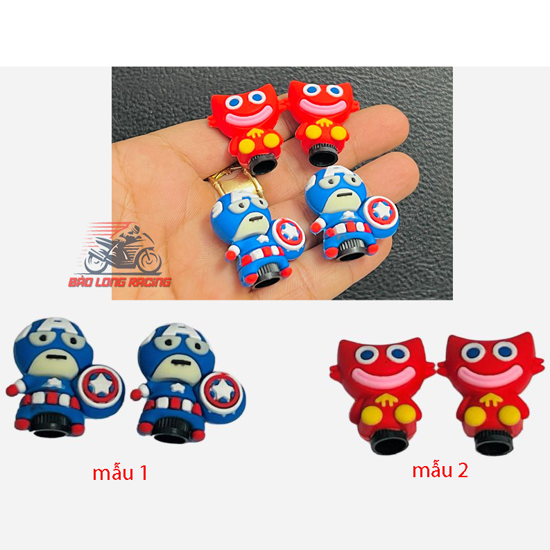Nắp Van Vòi Van Lốp Xe Ô Tô / Van Lốp Xe Máy Hoạt Hình Độc Đáo, Lạ Mắt [Hàng Loại Đẹp]