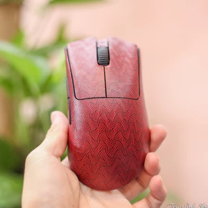 Skin dán chuột Razer DeathAdder V3 Pro mẫu 3M đỏ vân circle