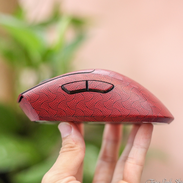 Skin dán chuột Razer DeathAdder V3 Pro mẫu 3M đỏ vân circle