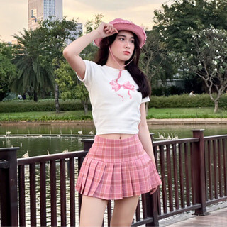 Chân váy y2k caro xếp ly bảng lưng cao váy ngắn xếp ly trendy mẫu mới váy 2 lớp Lolalalo