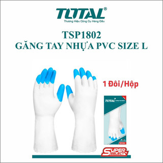 ĐỒ NGHỀ TOTAL Găng tay nhựa PVC size L . TSP1802 , TSP1801 , TSP1803