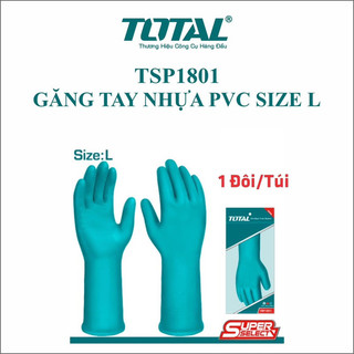 ĐỒ NGHỀ TOTAL Găng tay nhựa PVC size L . TSP1802 , TSP1801 , TSP1803