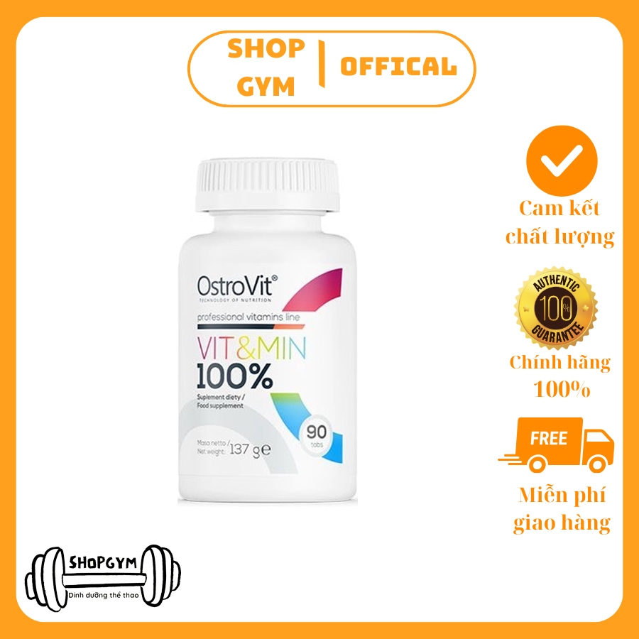 Viên vitamin tổng hợp Ostrovit Vitamin 100% Vit&Min, 90 Tablets hỗ trợ ...