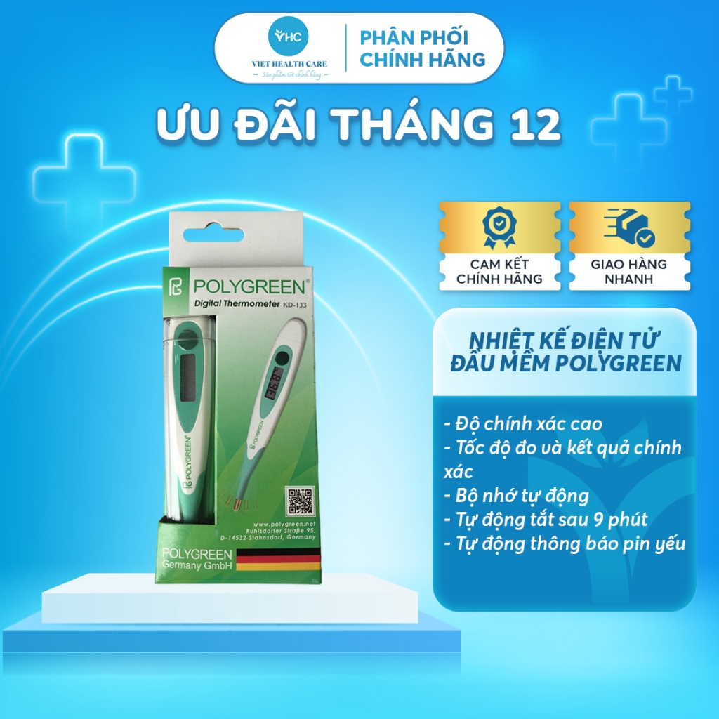 Nhiệt Kế Điện Tử Đầu Mềm KD-133 Polygreen Đo Thân Nhiệt Chính Xác Cao ...