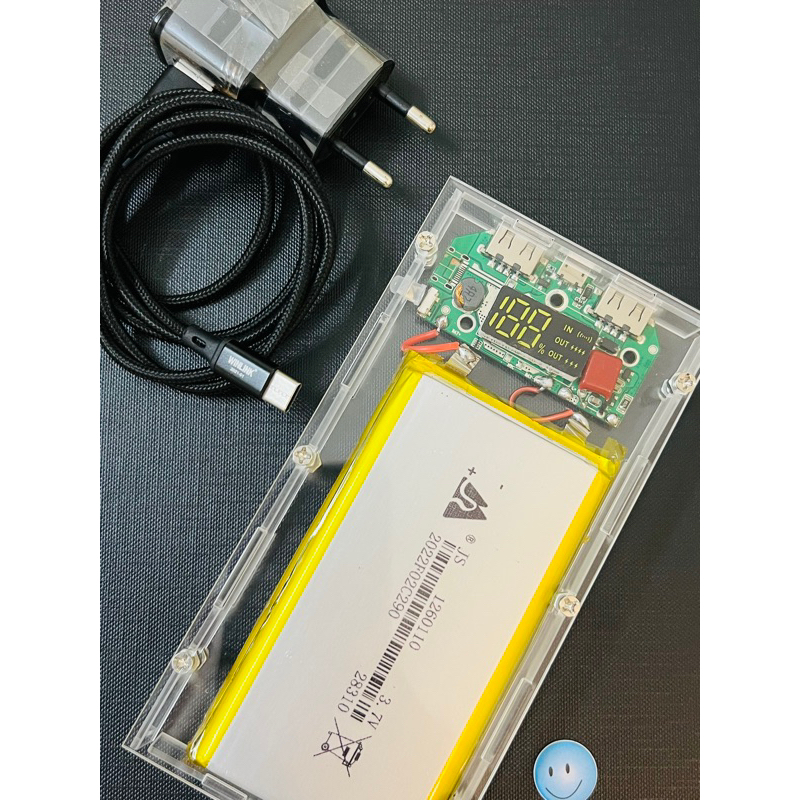 Box kèm mạch sạc dự phòng Mica với màn hình led hiển thị phần trăm PIN ...
