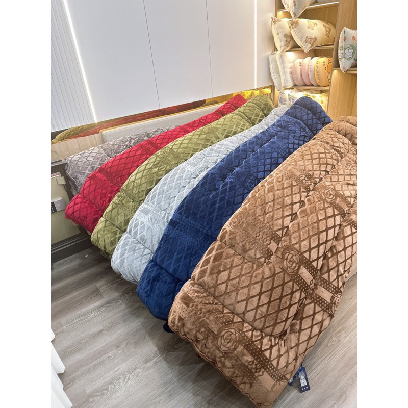 Chăn Nỉ Lông Thỏ Boss Decor co co Siêu Ấm in hoa trà siêu mềm
