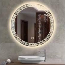 Gương Tròn Treo Tường Có Đèn LED, Gương Treo Bàn Trang Điểm, Nhà Tắm, Nút Cảm Ứng tắt mở,Diamond Mirror T-PMHV