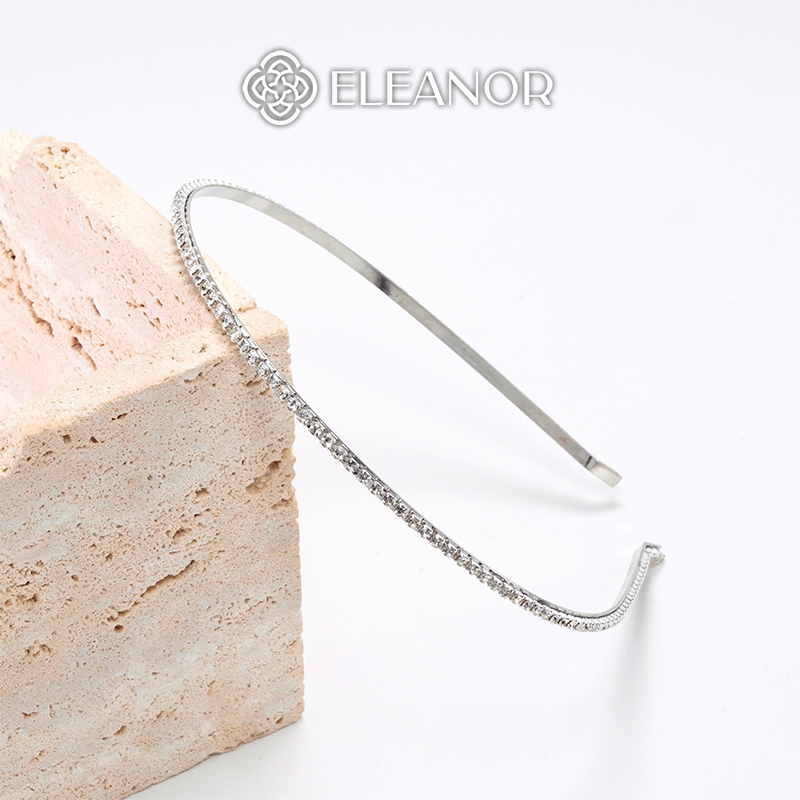 Băng đô cài tóc nữ Eleanor Accessories đính đá lấp lánh phụ kiện tóc dễ thương 6825