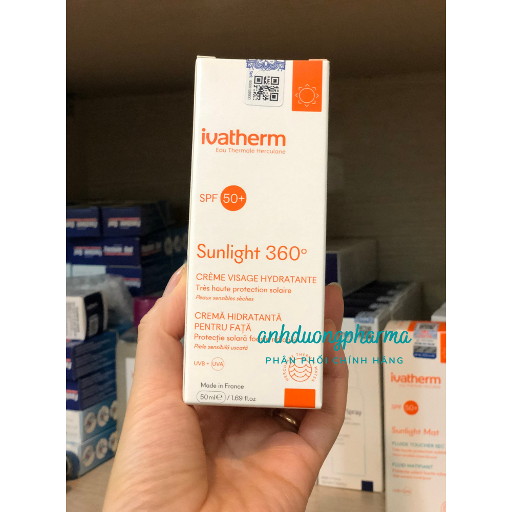Kem Chống Nắng Dưỡng Ẩm Ivatherm Sunlight Hydrating Face Cream SPF50 ...