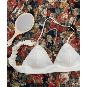 Áo bra cài dây cổ bảng lưng to chất linen thoáng mát - handmade by Mimi house