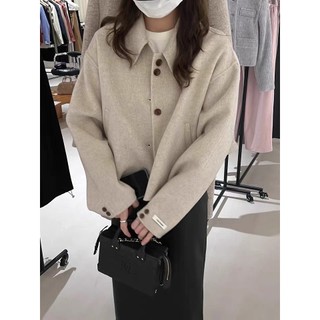 Áo khoác dạ tiêu Forgirl áo dạ nữ chất liệu dạ ép dáng croptop cổ bẻ T024