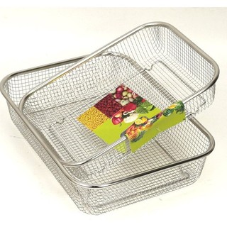 Rổ Đan Lưới Inox, Khay Đựng Ráo Dầu Inox 304