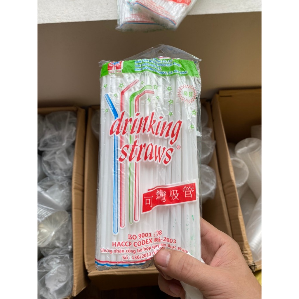 Ống hút cong, Ống hút cafe( 70pcs/gói)