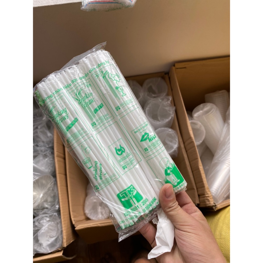 Ống hút cong, Ống hút cafe( 70pcs/gói)