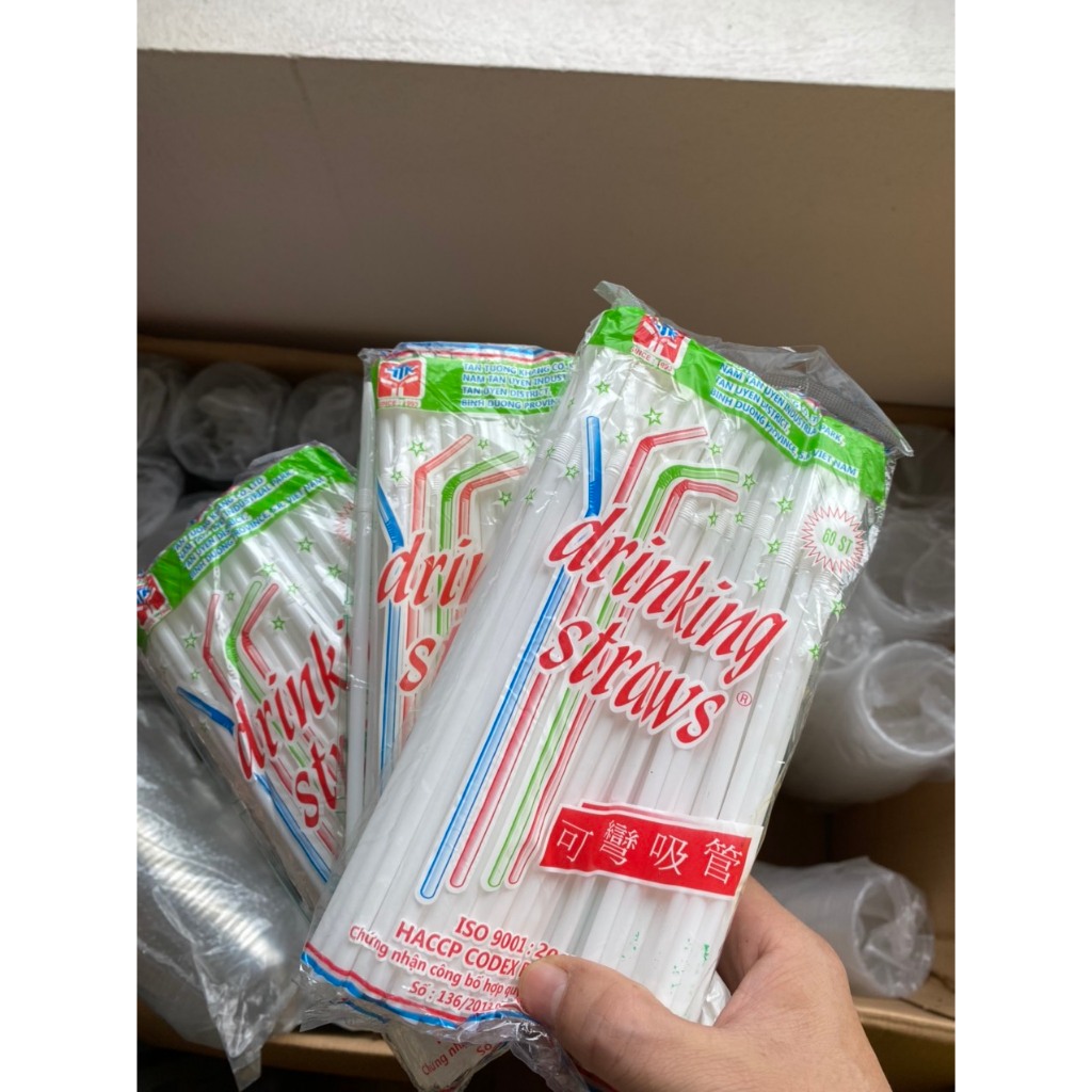 Ống hút cong, Ống hút cafe( 70pcs/gói)