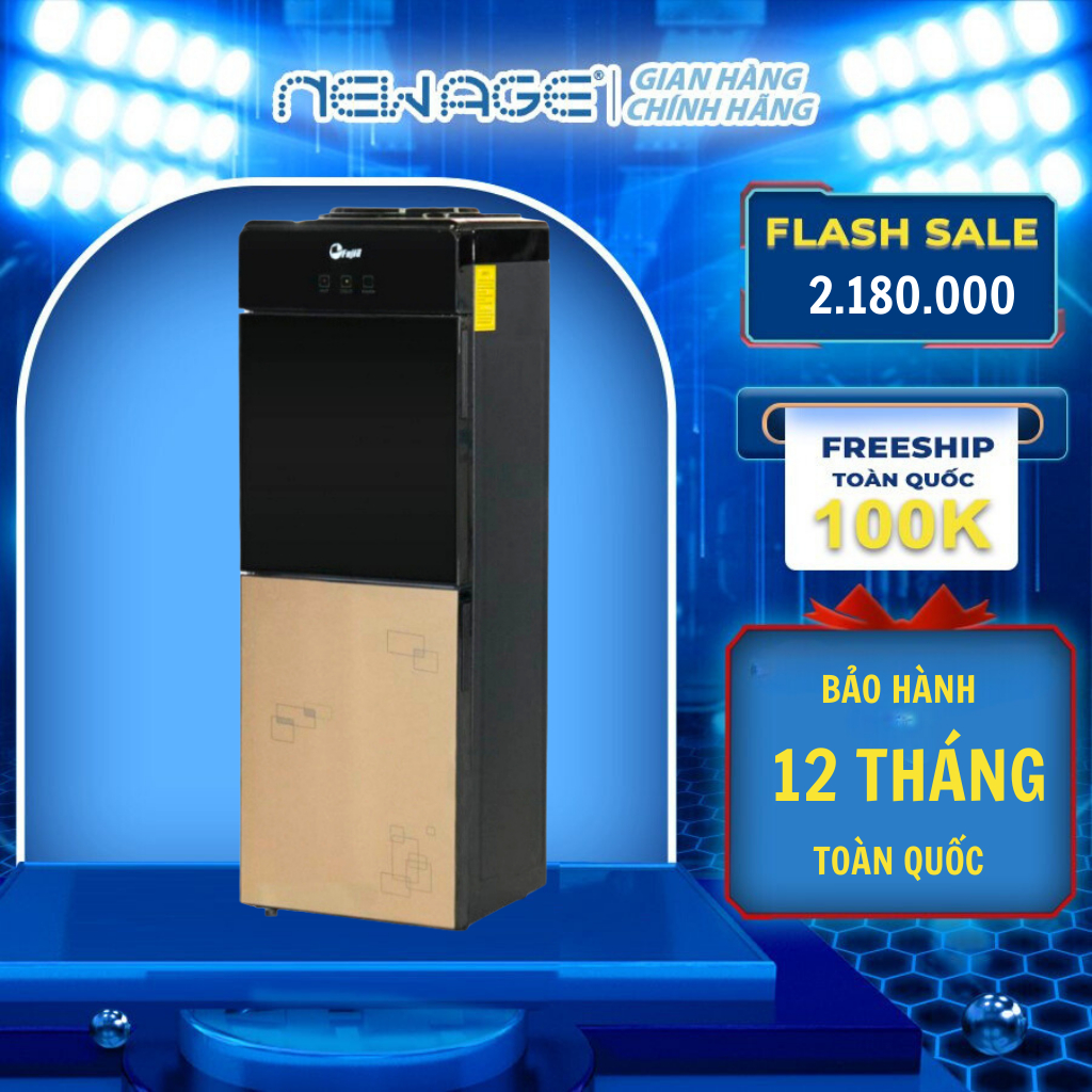 Cây Nước Nóng Lạnh Úp Bình 2 vòi FujiE WD1700E, tự ngắt khi hết nước hoặc đủ nhiệt độ, khóa an toàn vòi nóng